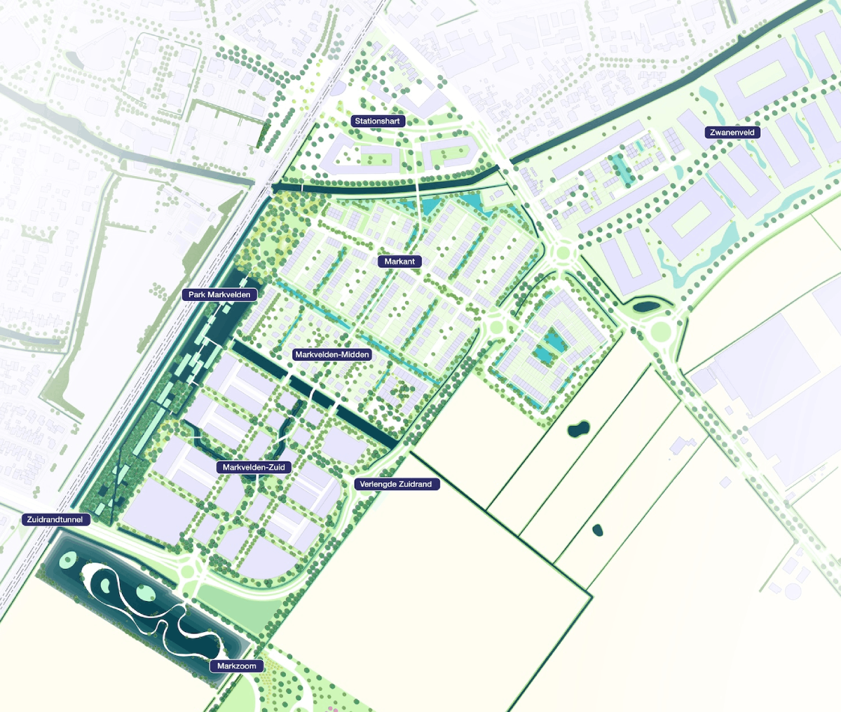 Zevenbergen oost totaalschets